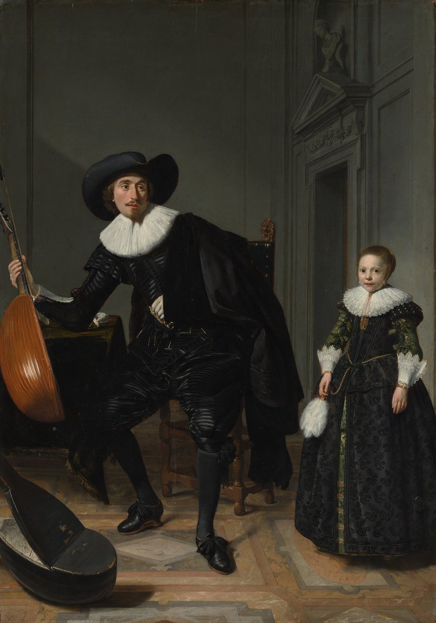 En musiker och hans dotter av Thomas de Keyser
