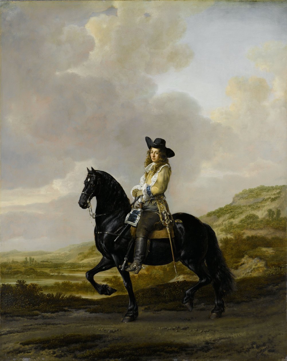 Pieter Schout till häst, 1660 (olja på koppar) av Thomas de Keyser