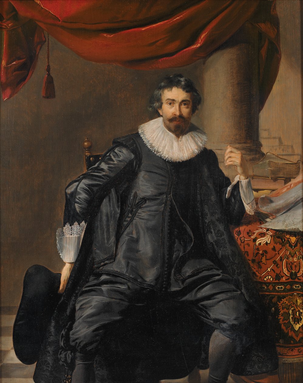 Porträtt av en man av Thomas de Keyser
