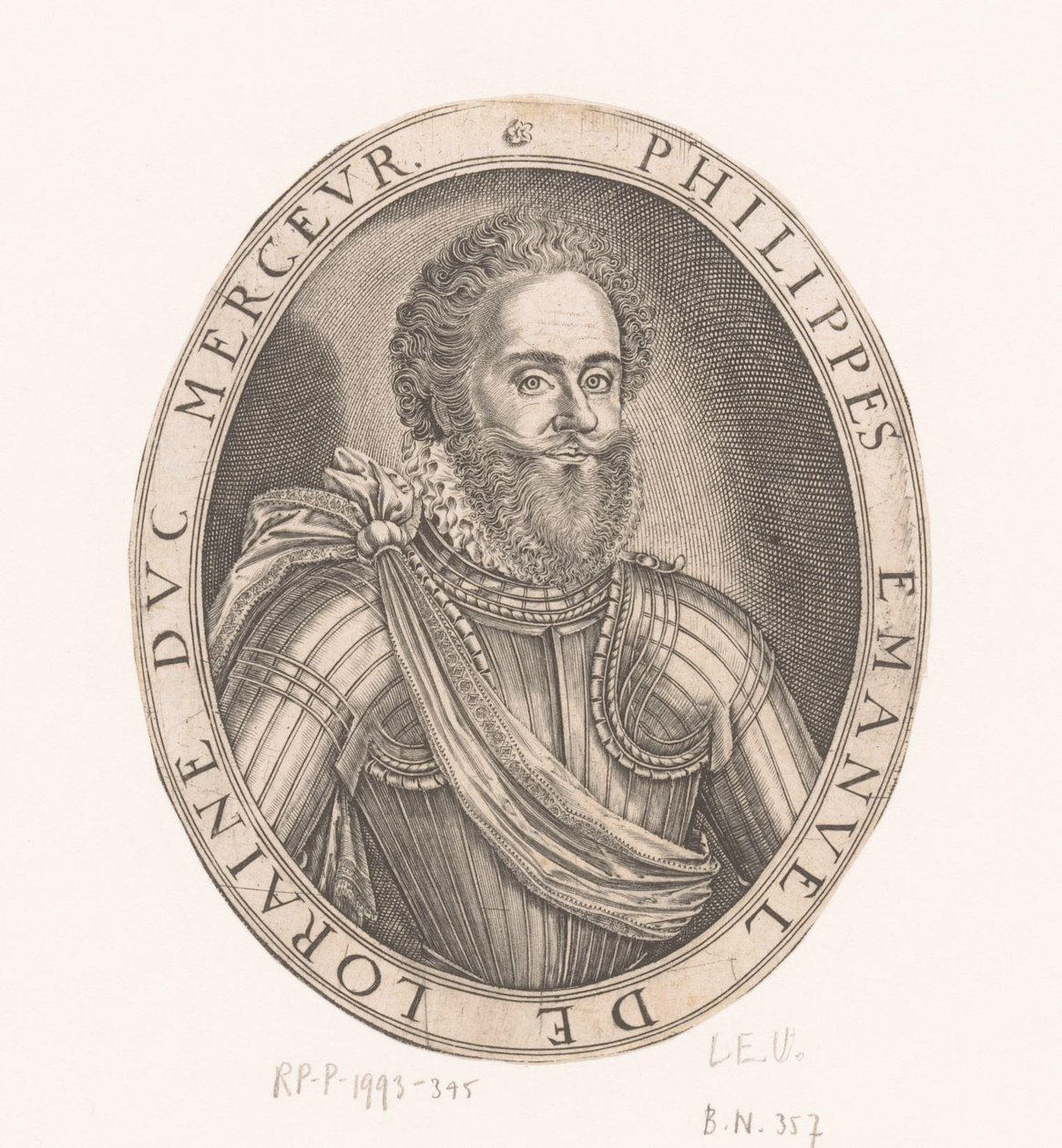 Porträtt av Philippe-Emmanuel de Lorraine, hertig av Mercoeur av Thomas de Leu