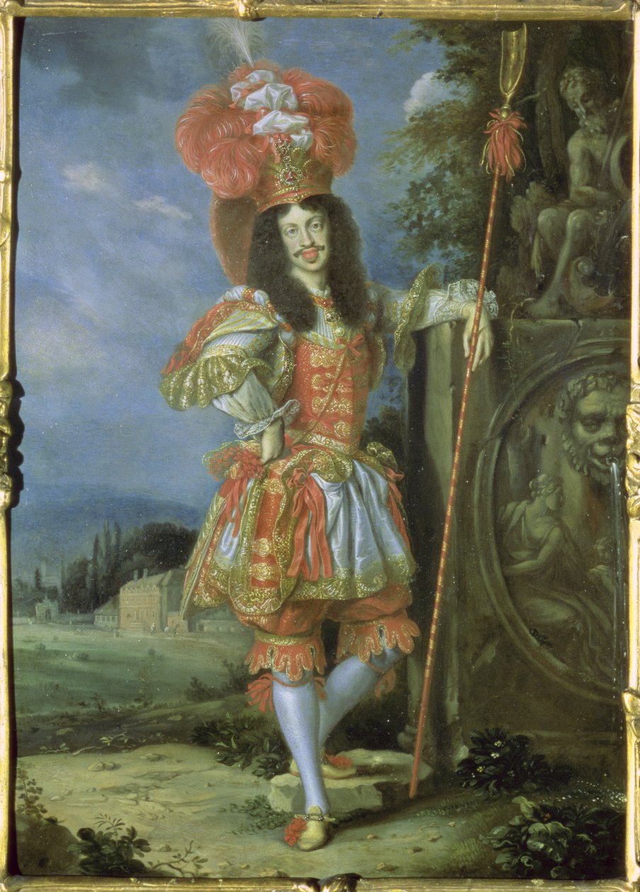 Leopold I (1640-1705), helig romersk kejsare, i teaterdräkt, klädd som Acis från La Galatea, en favola med musik av Antonio Draghi, 1667 (olja på koppar) av Thomas of Ypres