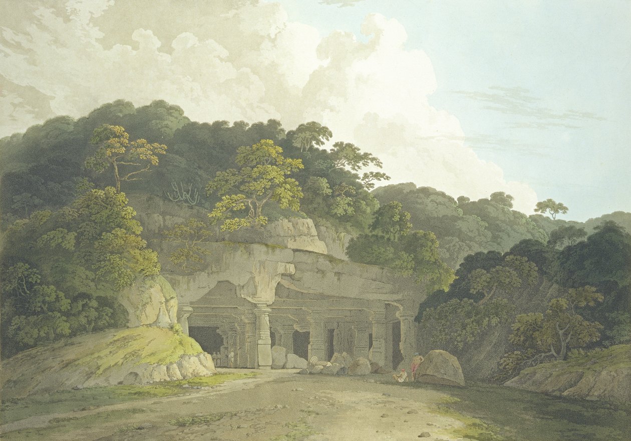 The Entrance to the Elephanta Cave, skylt 58 från 