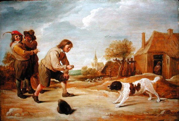A Game of Catch (olja på panel) av Thomas van Apshoven