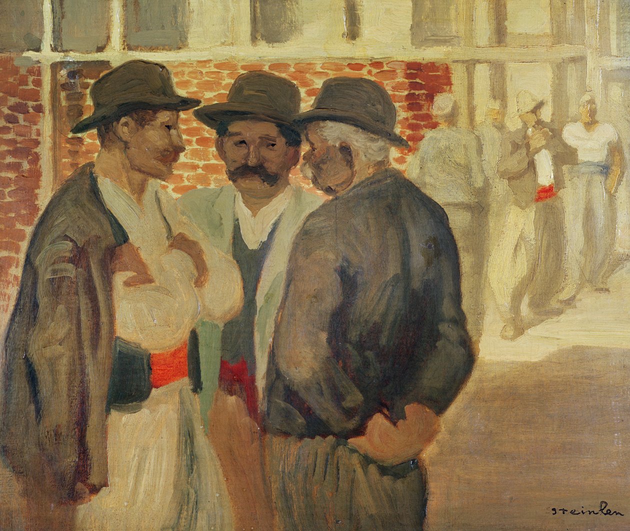 Byggarbetare, av Théophile Alexandre Steinlen