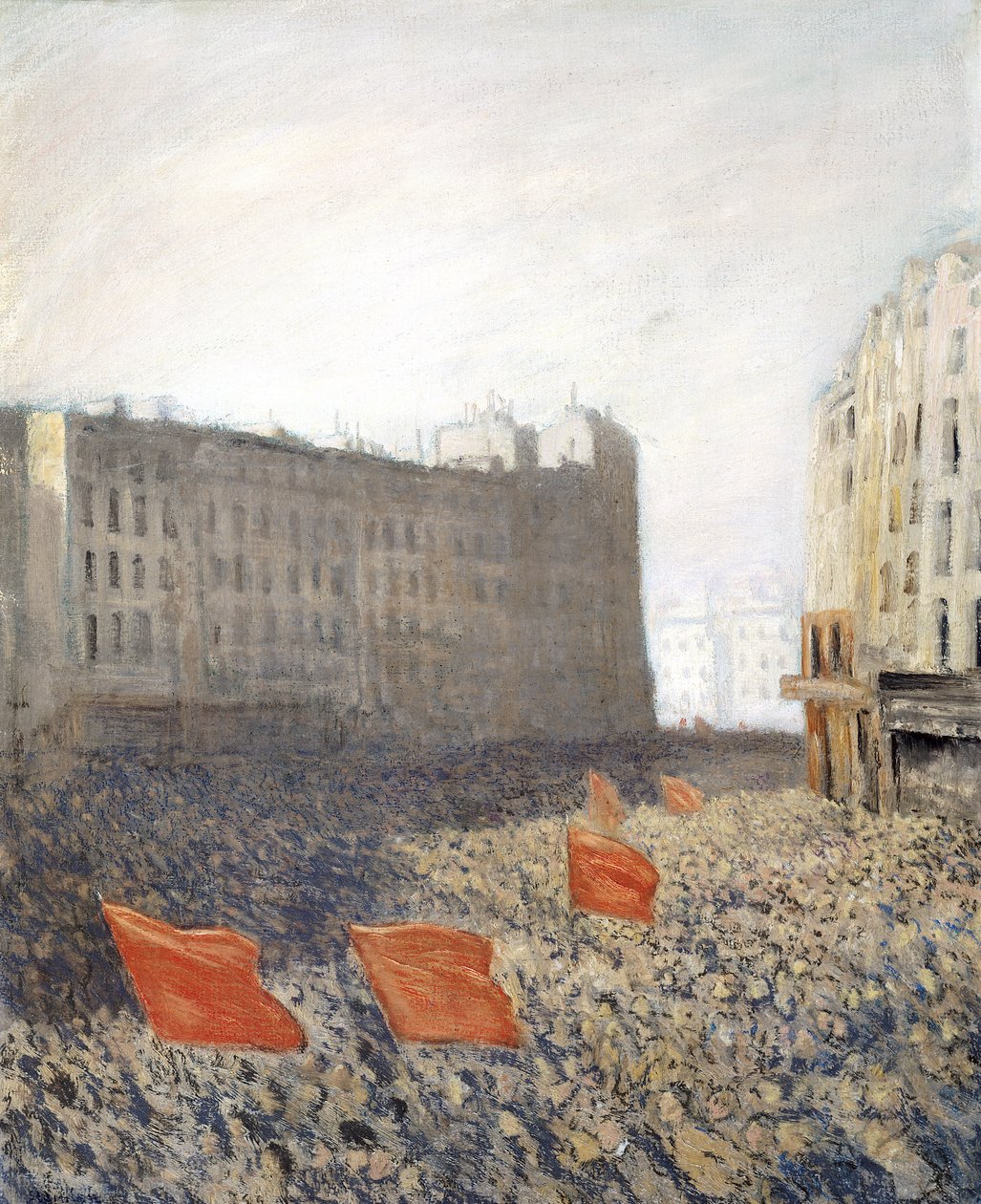 Demonstrationen, 1905 swed av Théophile Alexandre Steinlen