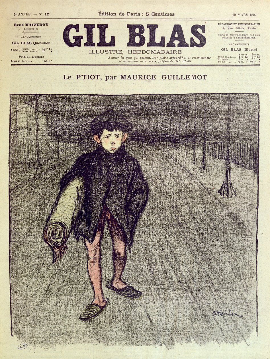 Den lilla pojken, ur "Gil Blas", 1897 av Théophile Alexandre Steinlen