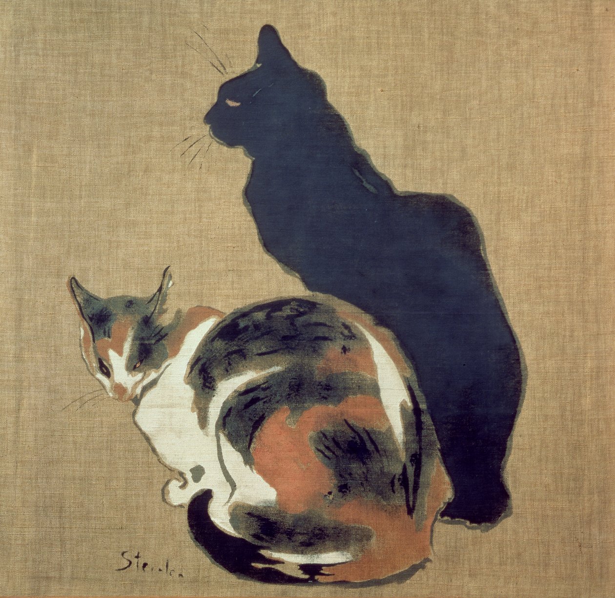 Två katter, 1894 av Théophile Alexandre Steinlen