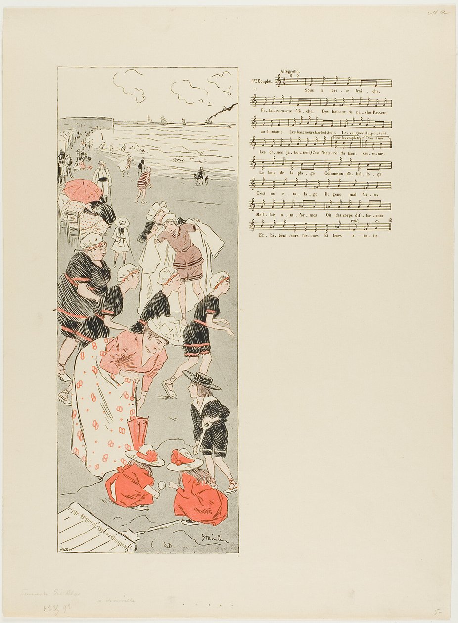 Vid Trouville av Théophile Alexandre Pierre Steinlen