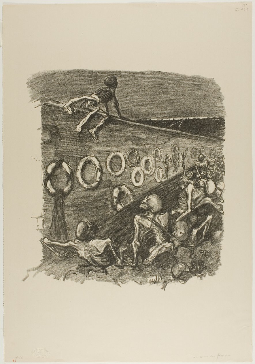Vid federalisternas mur av Théophile Alexandre Pierre Steinlen