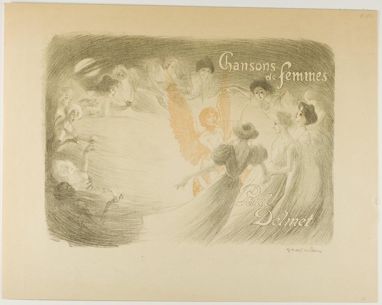 Chansons de femmes, omslag till en bok av Paul Delmet av Théophile Alexandre Pierre Steinlen