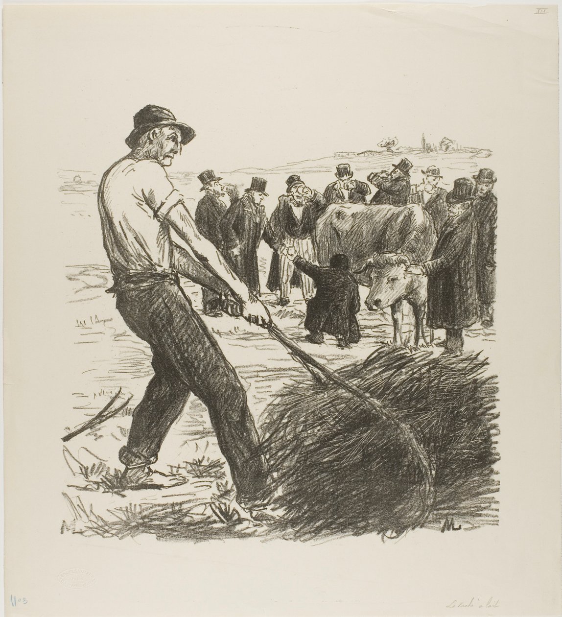 Mjölkko av Théophile Alexandre Pierre Steinlen