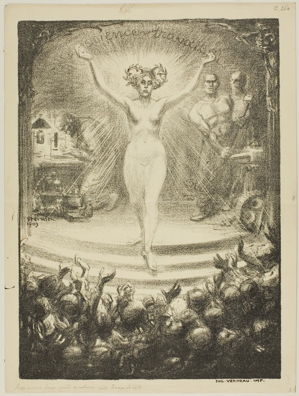 Program för en matiné på Trocadéro av Théophile Alexandre Pierre Steinlen