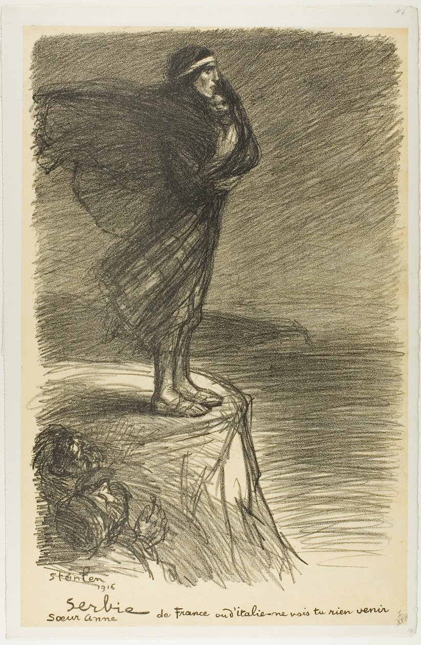 Serbien: Syster Anne, plåt tjugo från Actualités av Théophile Alexandre Pierre Steinlen