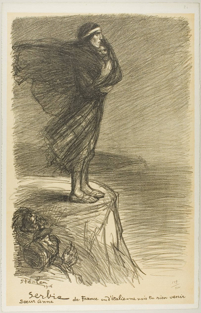 Serbien: Syster Anne, plåt tjugo från Actualités av Théophile Alexandre Pierre Steinlen