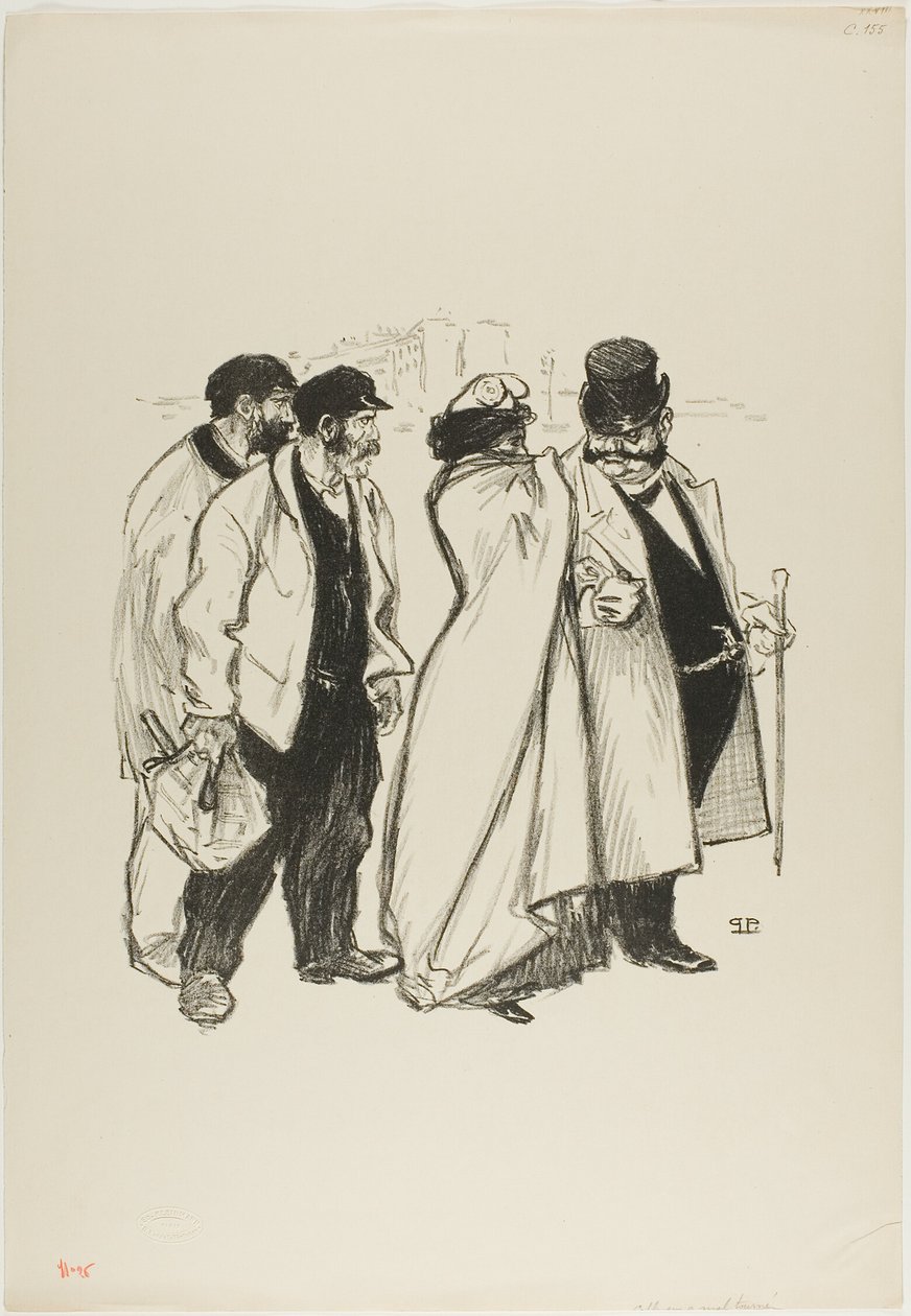 Hon visade sig vara dålig! av Théophile Alexandre Pierre Steinlen