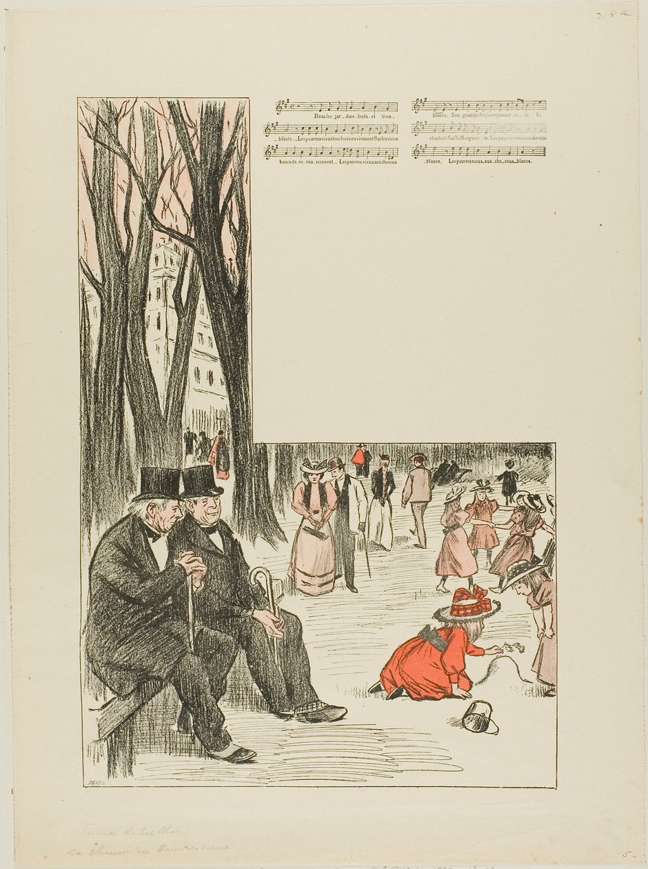 Sången om de fattiga gamla männen av Théophile Alexandre Pierre Steinlen