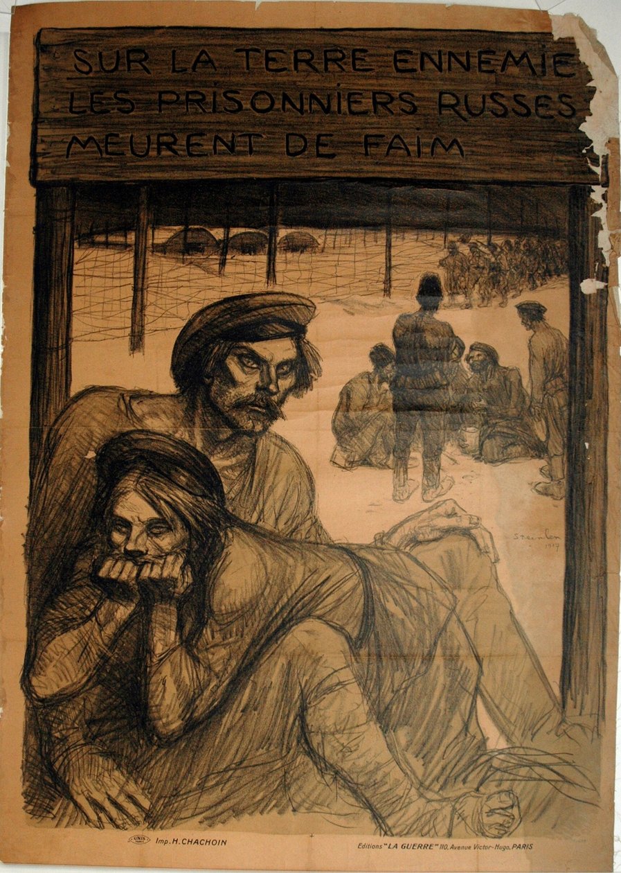 FIENDENS JORD - RYSKA FÅNGAR - DÖR AV HUNGER av Théophile Alexandre Pierre Steinlen