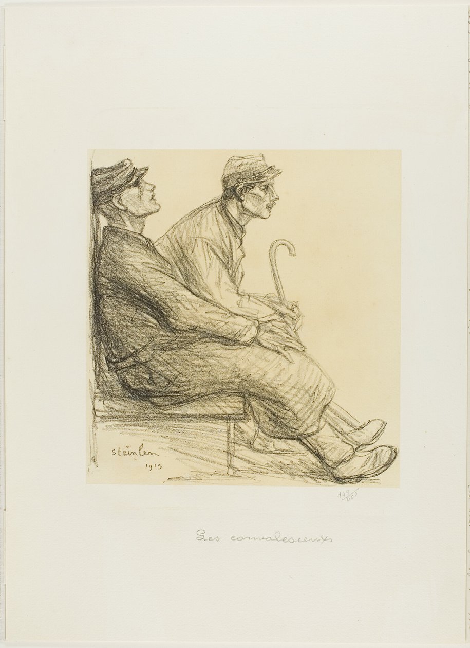The Convalescents, plansch två från Actualités av Théophile Alexandre Pierre Steinlen