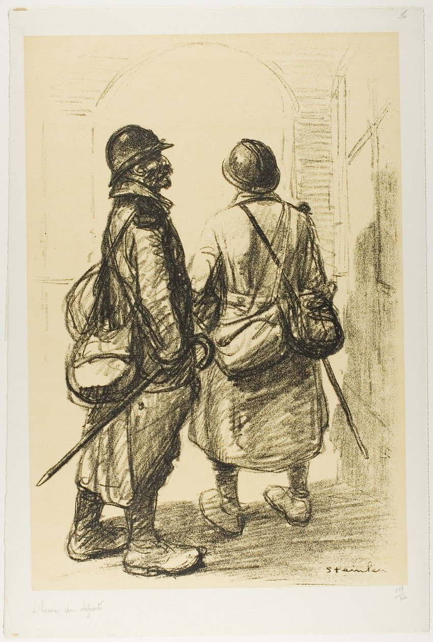 The Hour of Departure, plansch tjugosex från Actualités av Théophile Alexandre Pierre Steinlen