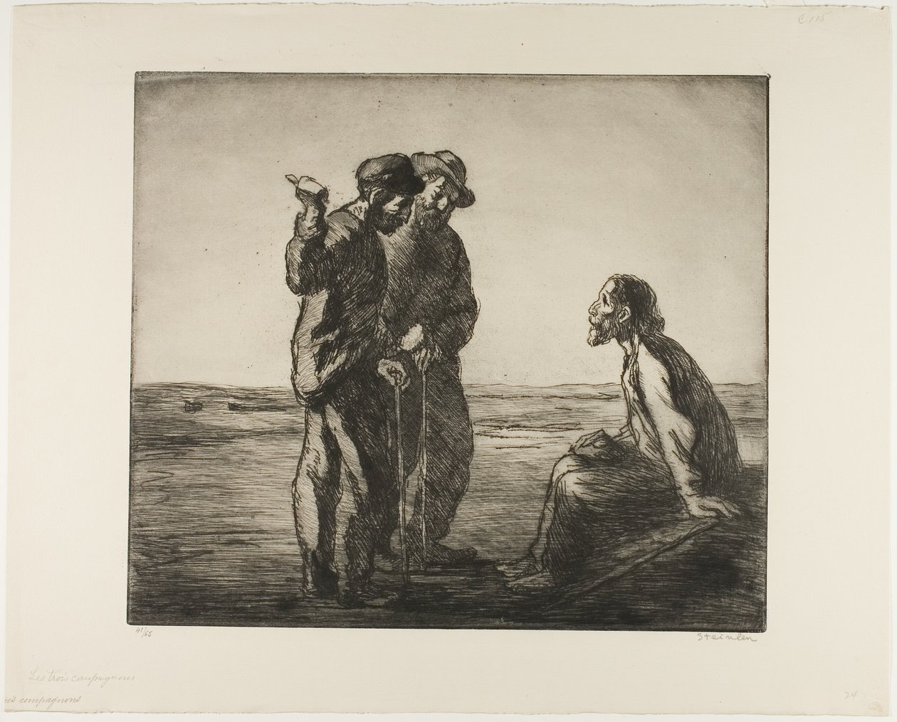 De tre följeslagarna av Théophile Alexandre Pierre Steinlen