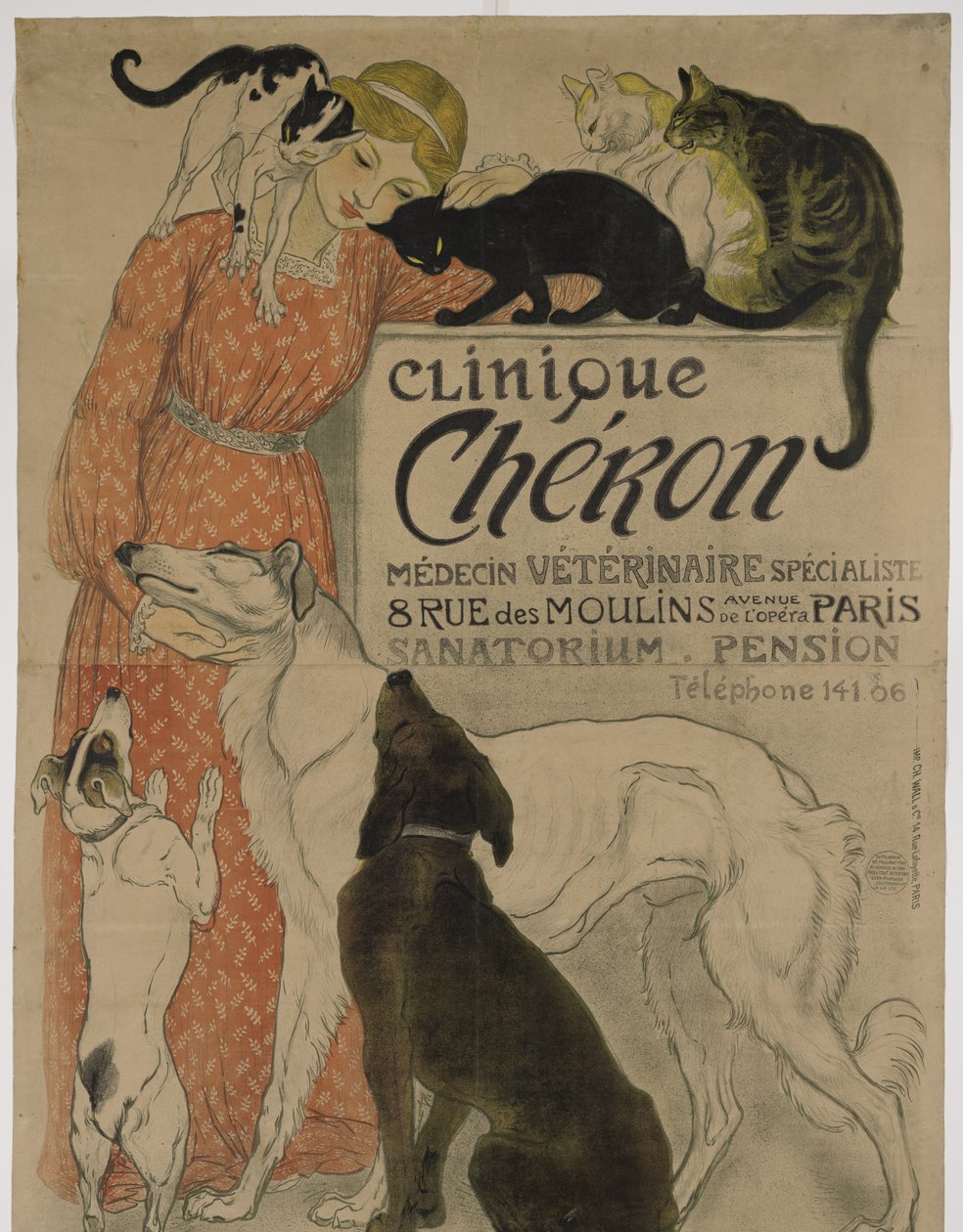 Cheron klinik av Théophile Alexandre Steinlen