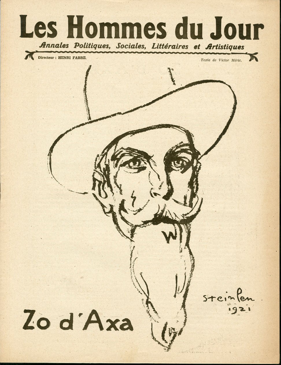 Omslag till ""The Men of the Day"", Satirical in B & W av Théophile Alexandre Steinlen