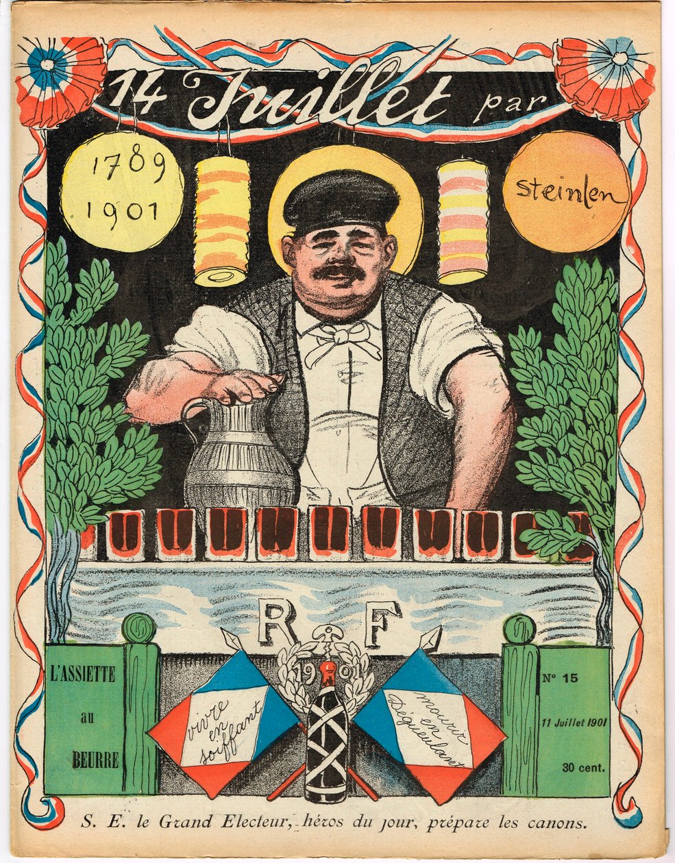 Omslag till "" The Butter Plate"", Satirical in Colors av Théophile Alexandre Steinlen