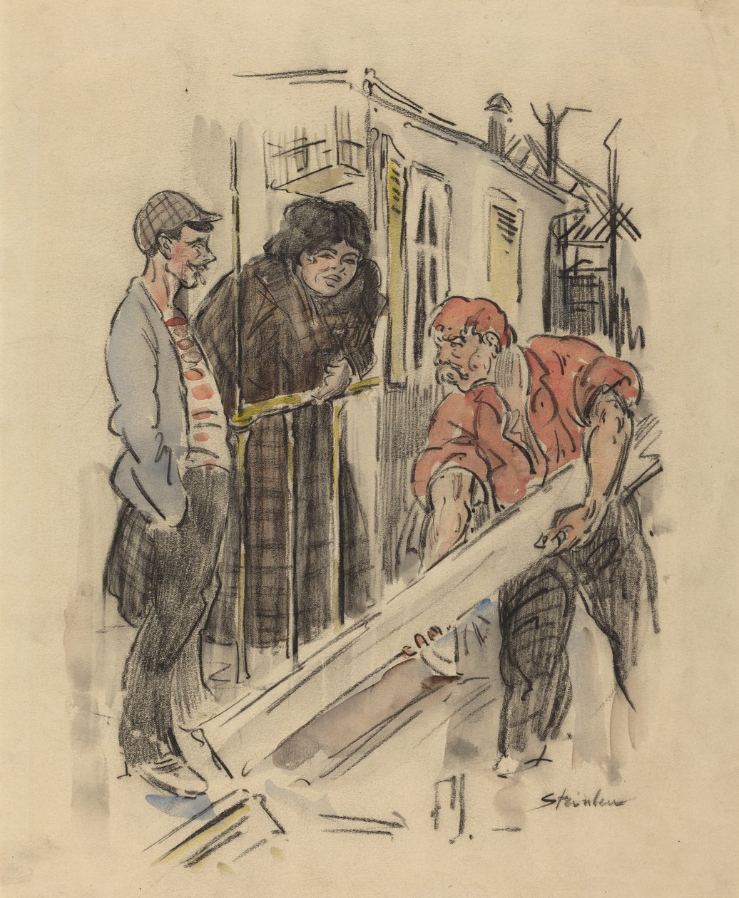 Skvaller, sent 1800-tidigt 1900-tal. av Théophile Alexandre Steinlen