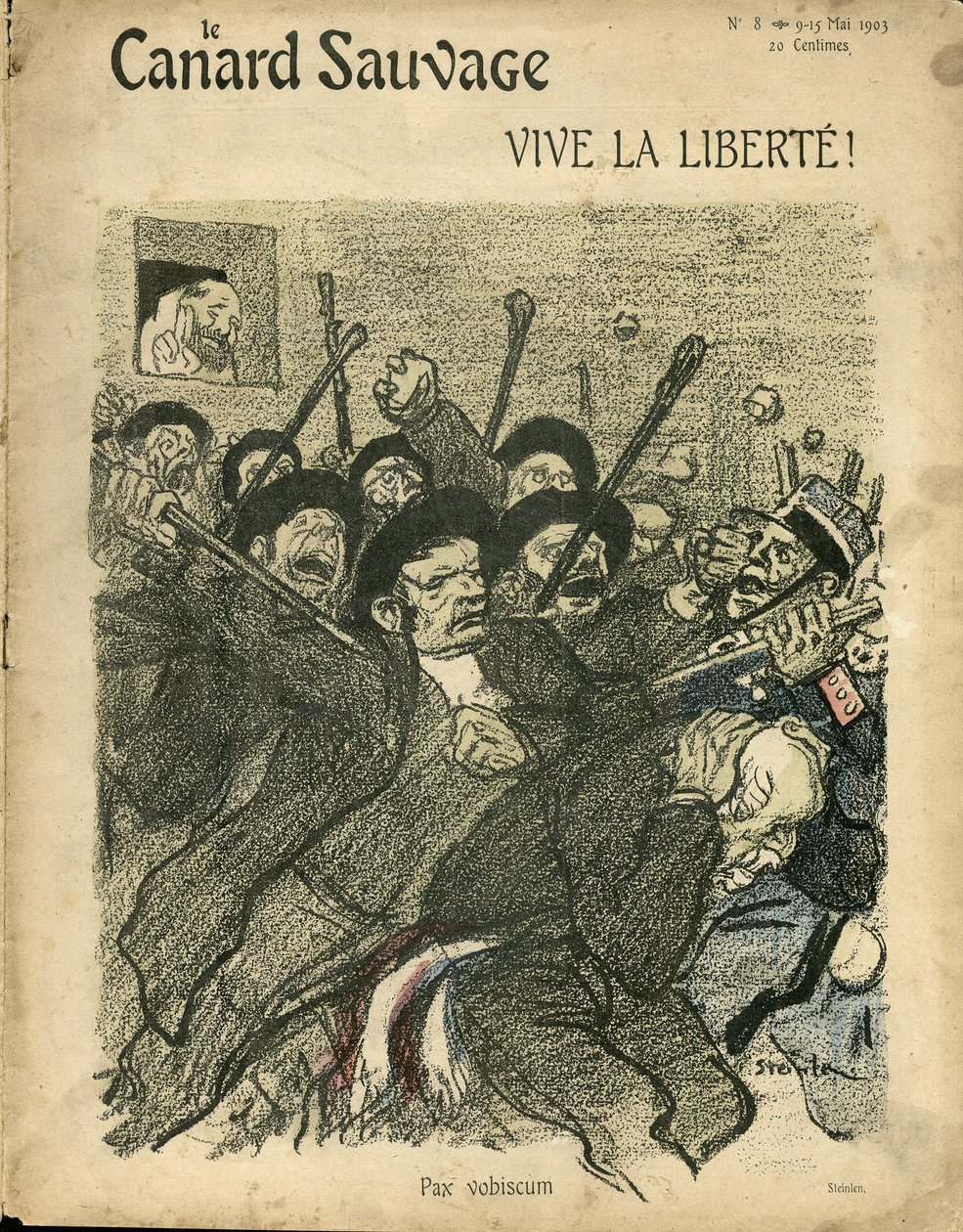 Illustration av Steinlen (1859-1923) för omslaget till Vildanden av Théophile Alexandre Steinlen