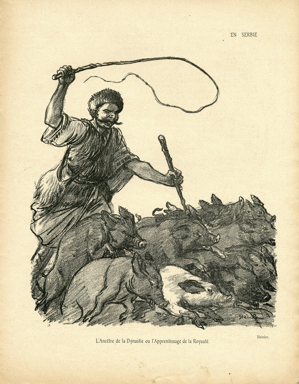 Illustration av Steinlen (1859-1923) i Vildanden av Théophile Alexandre Steinlen