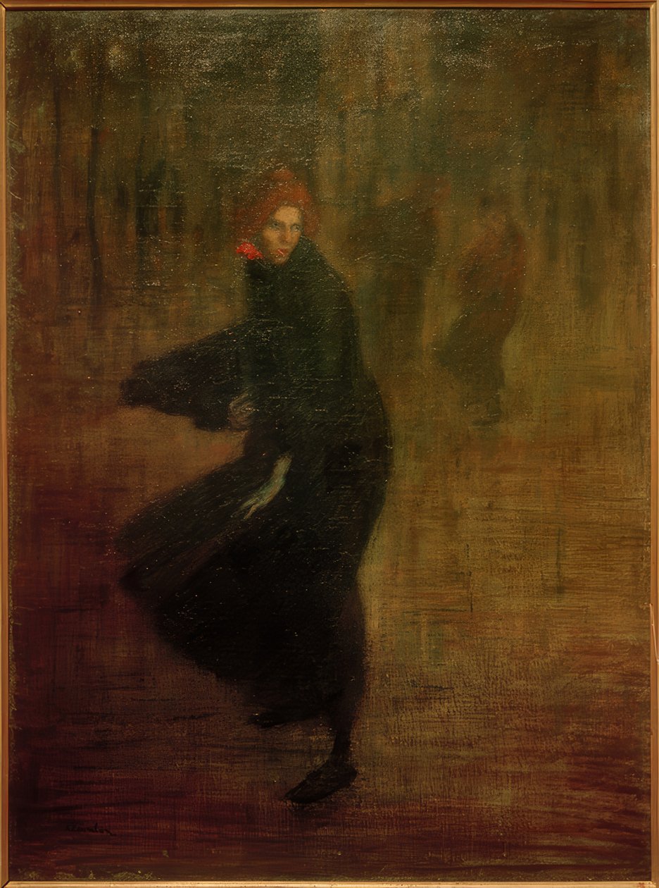 Ung kvinnlig arbetare på gatan av Théophile Alexandre Steinlen