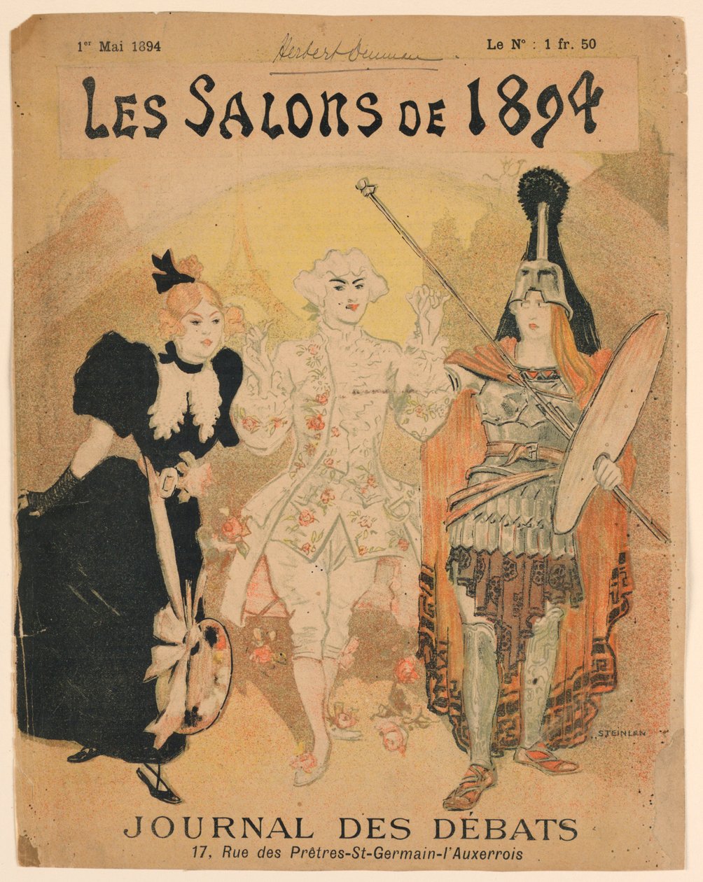 Salongen 1894, omslag Journal des Débats av Théophile Alexandre Steinlen