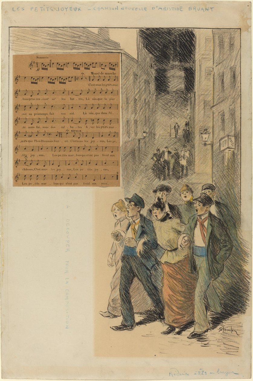 De glada små av Théophile Alexandre Steinlen