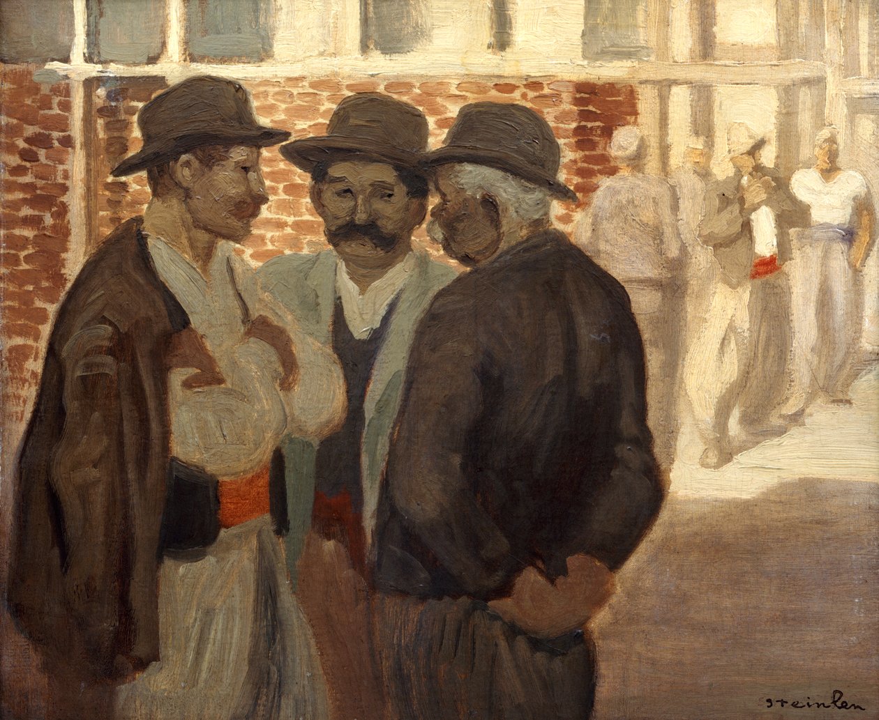 Byggnadsarbetare, c1911 av Théophile Alexandre Steinlen