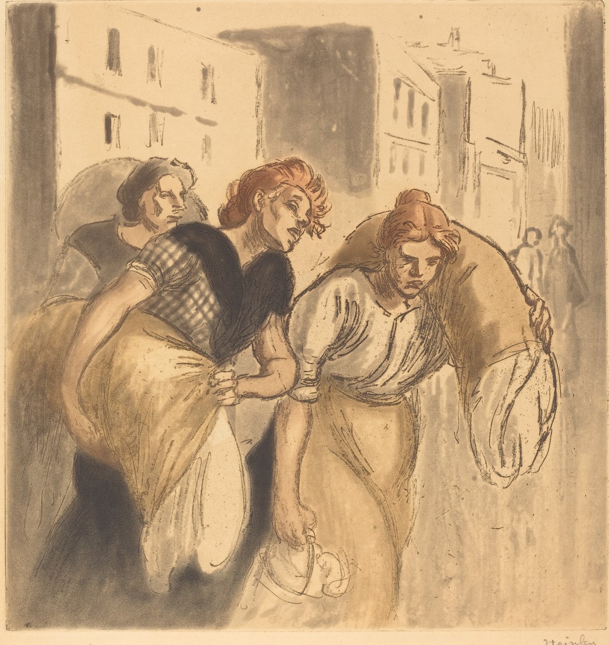 Tillbaka från tvättstugan av Théophile Alexandre Steinlen