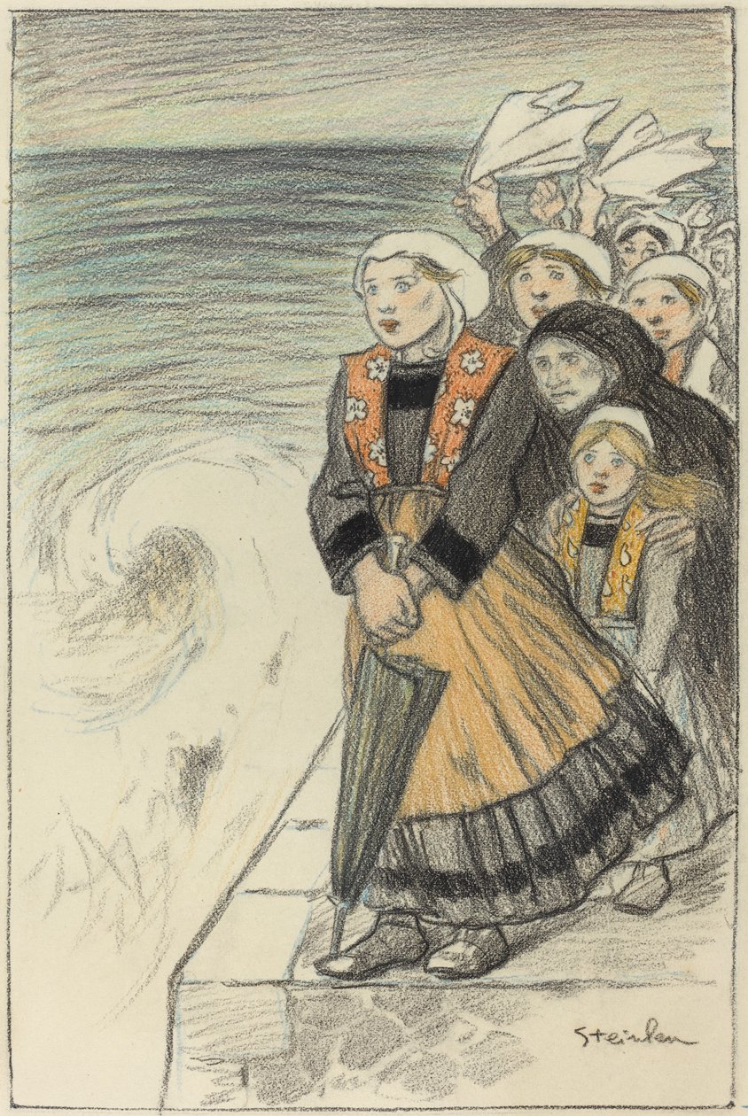 Sjömansfruar, 1896. av Théophile Alexandre Steinlen