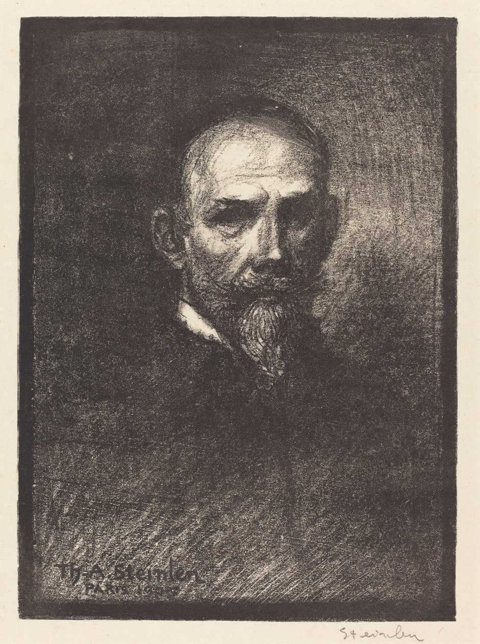 Självporträtt (Steinlen framifrån, huvudet rakt) av Théophile Alexandre Steinlen