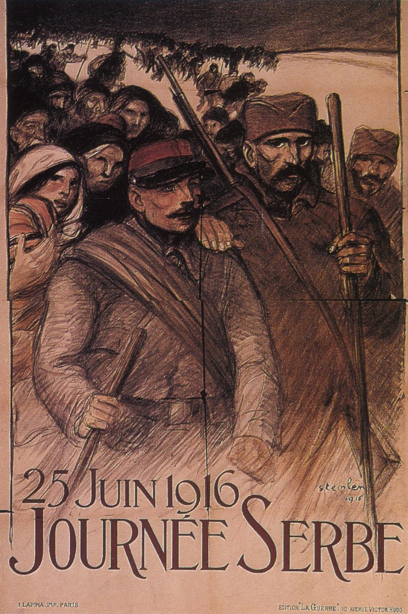 Serbiens dag, 25 juni 1916, 1916 av Théophile Alexandre Steinlen