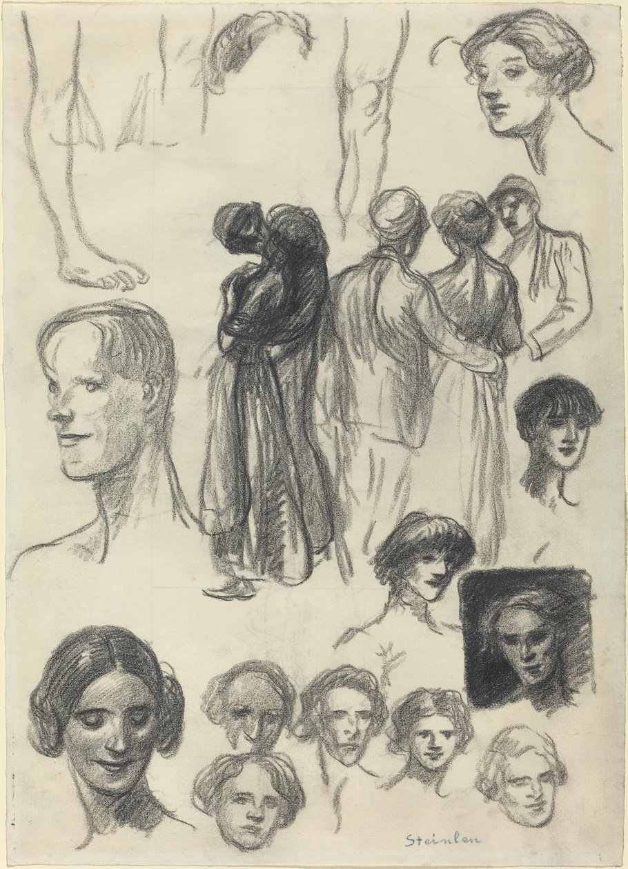 Skissark, sent 1800-tidigt 1900-tal. av Théophile Alexandre Steinlen