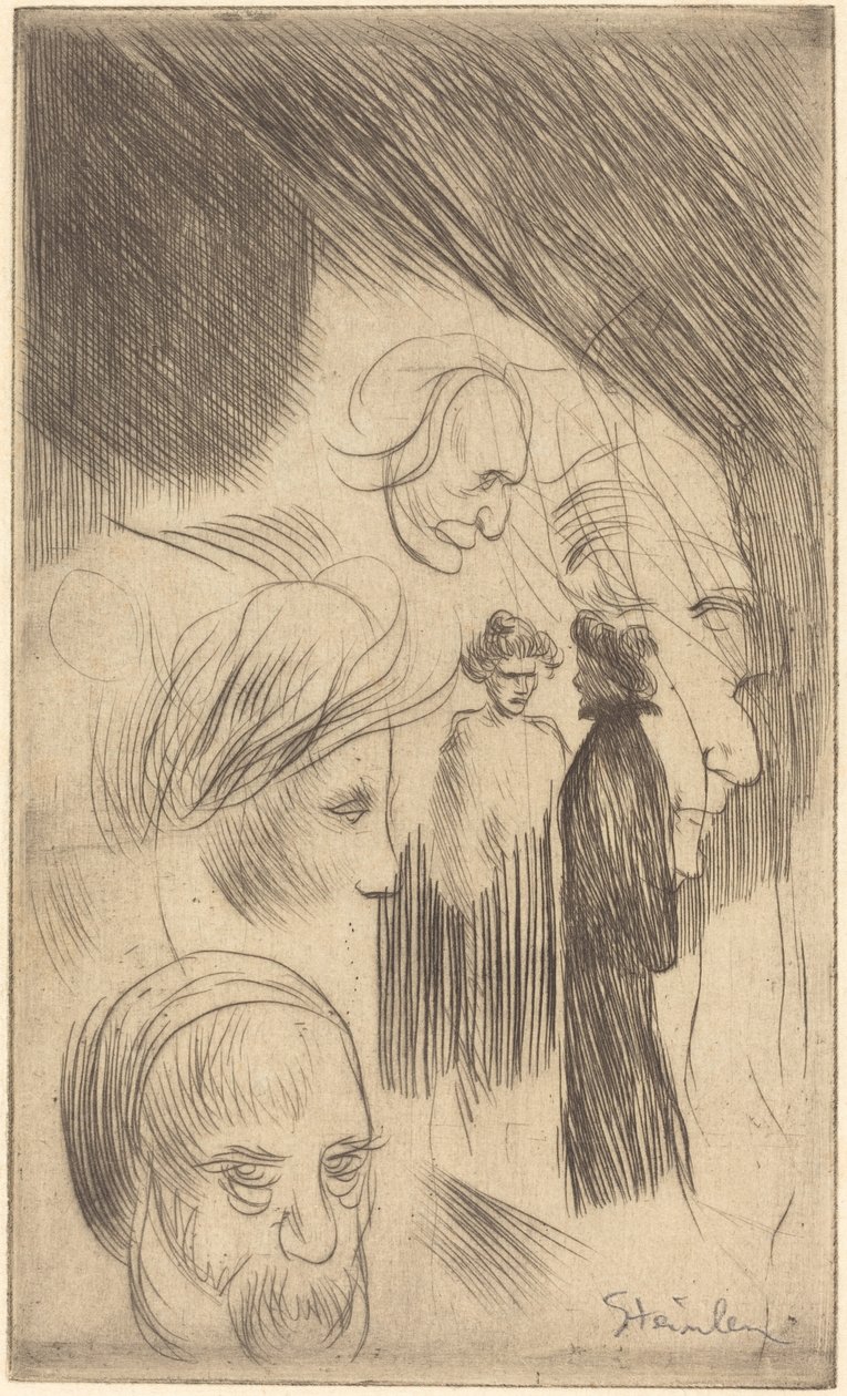 Skissplatta, 1902. av Théophile Alexandre Steinlen