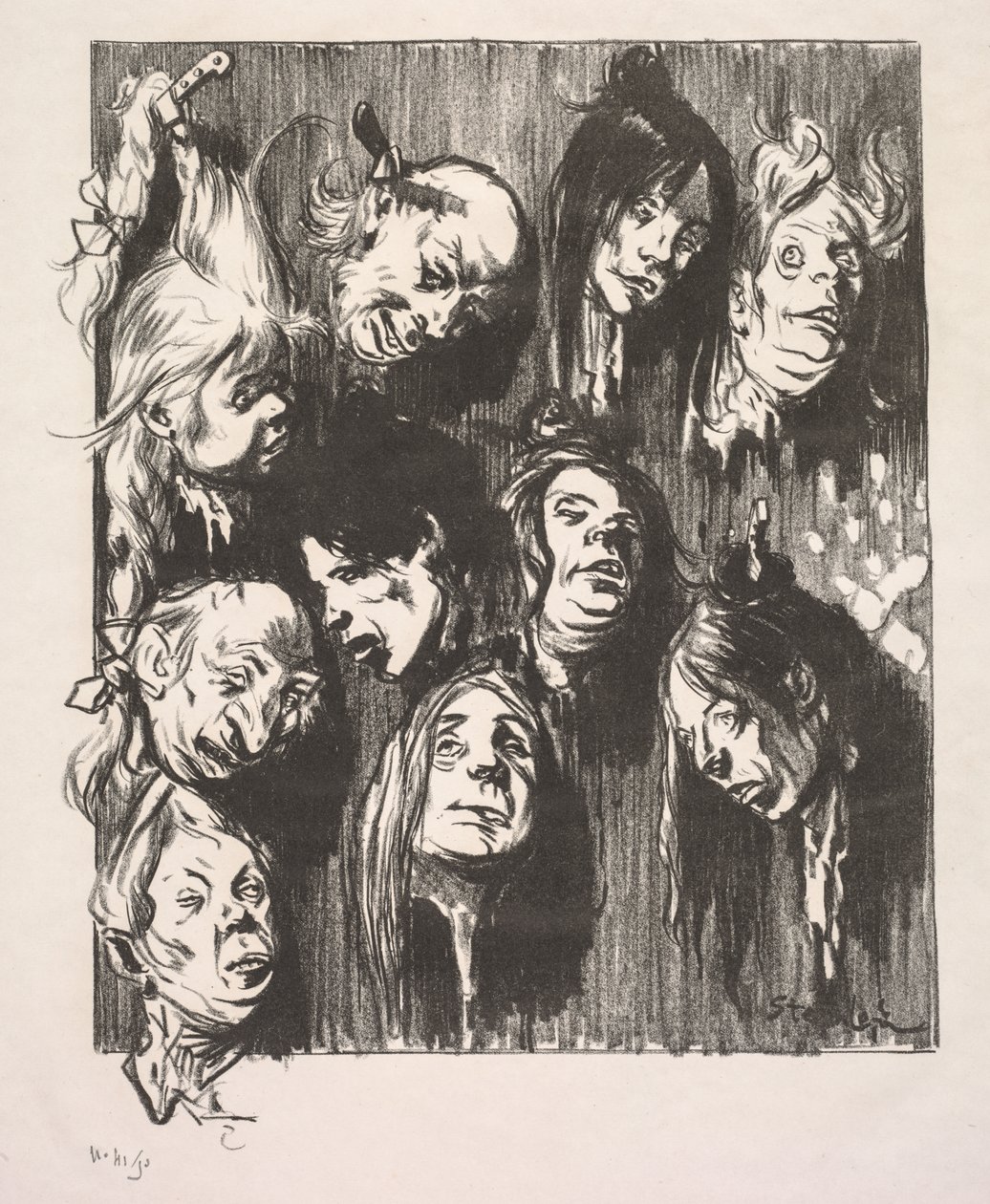 Tio mord för ett öre, 1897. av Théophile Alexandre Steinlen