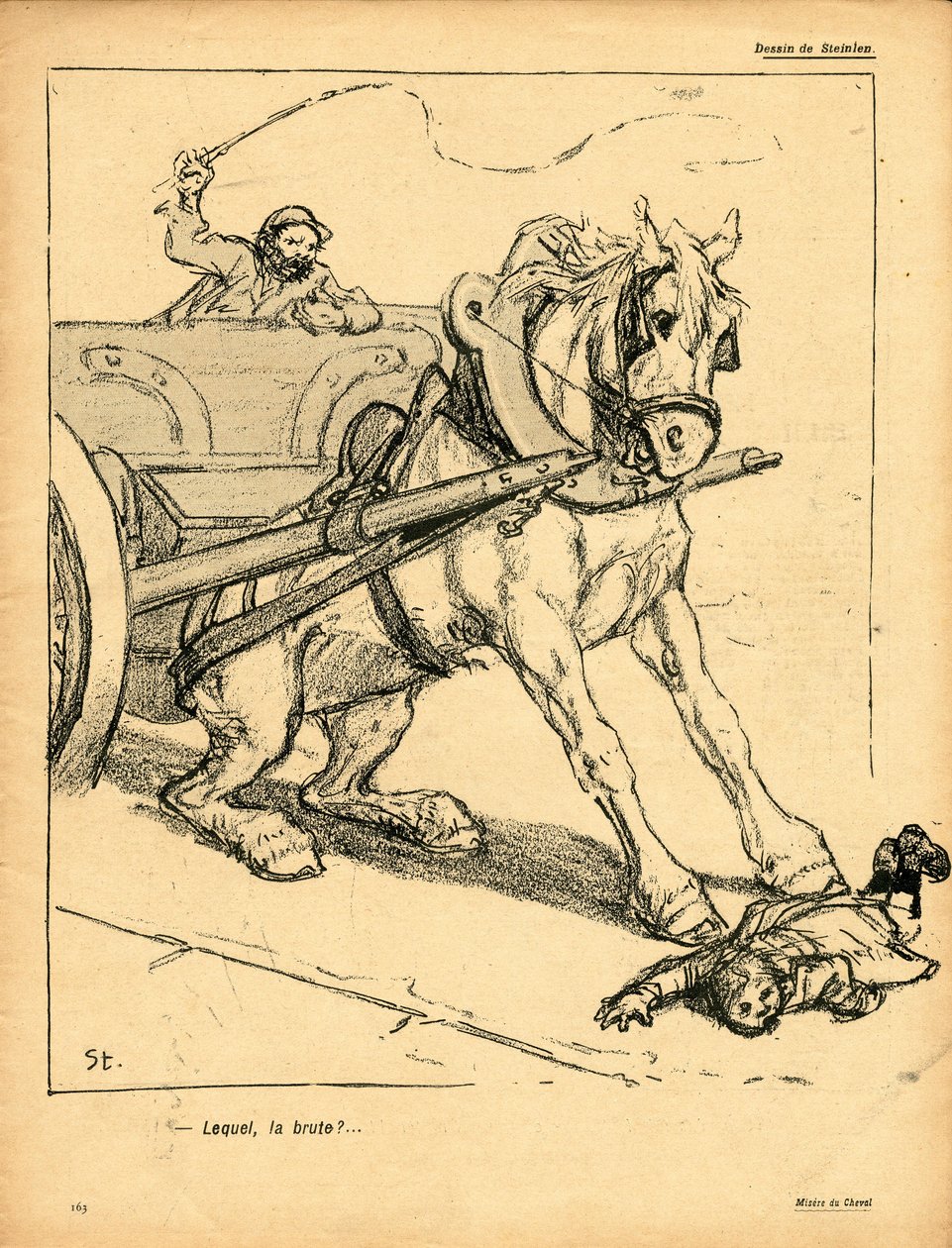 Smörtallriken, satirisk i färger av Théophile Alexandre Steinlen