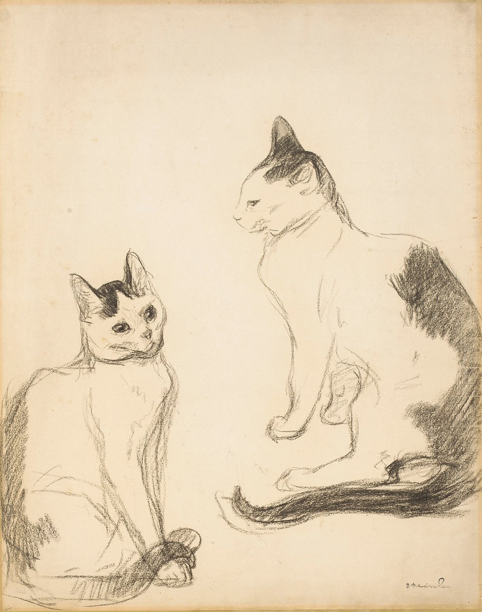 De två katterna; De två katterna av Théophile Alexandre Steinlen