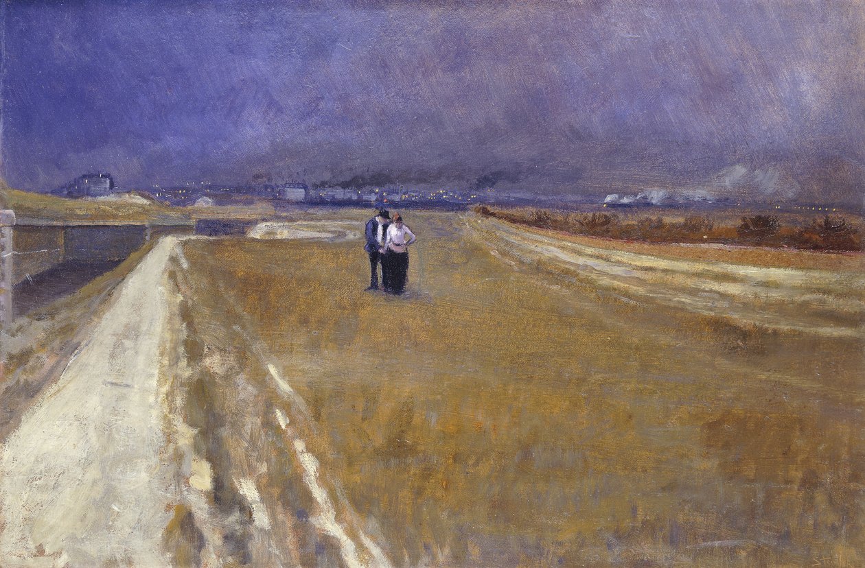 Gå bredvid järnvägen; Gå bredvid järnvägen, av Théophile Alexandre Steinlen