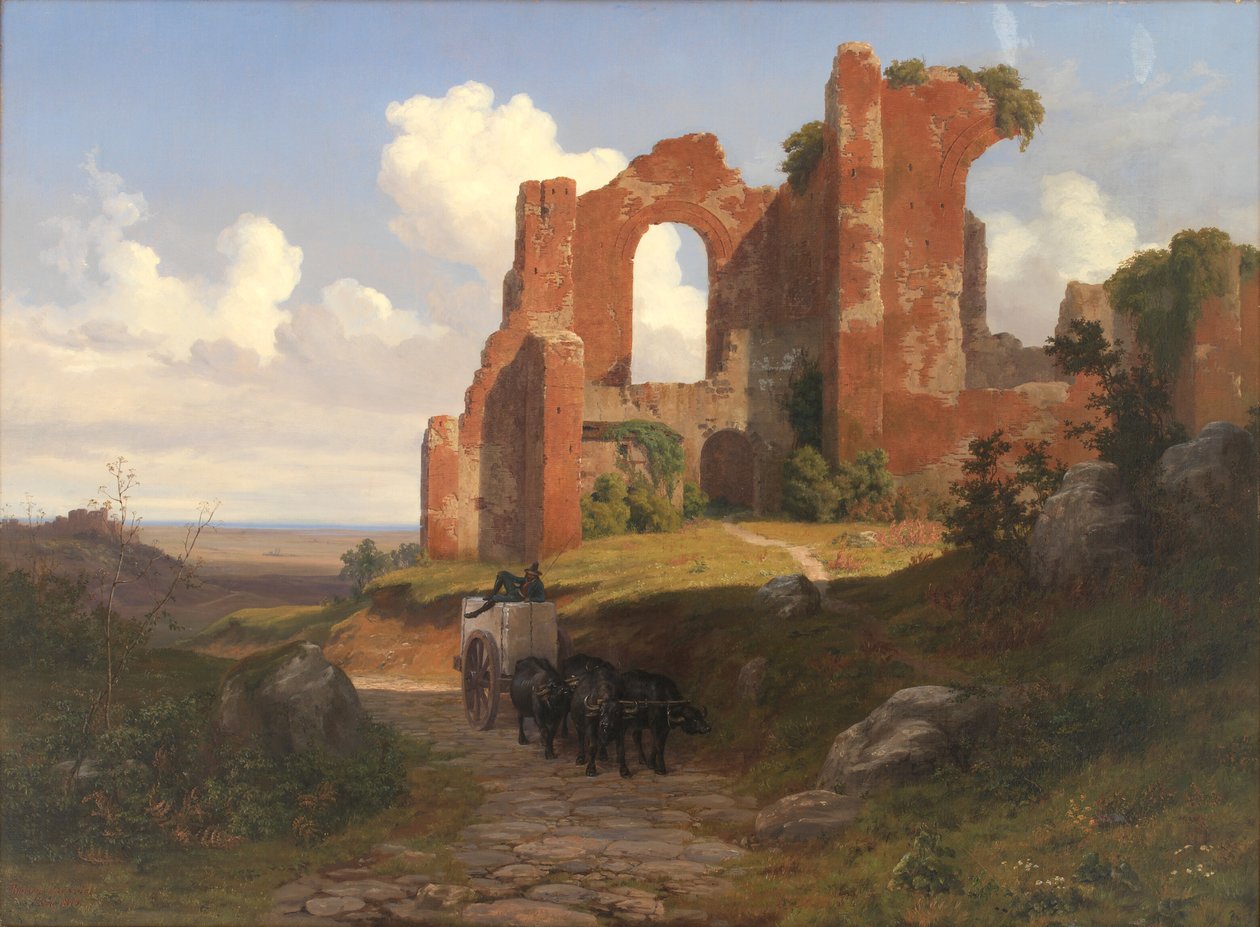 Utsikt över Terme di Caracalla i Rom av Thorald Læssøe