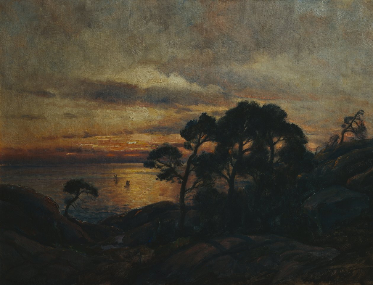 Tall vid solnedgången av Thorolf Holmboe