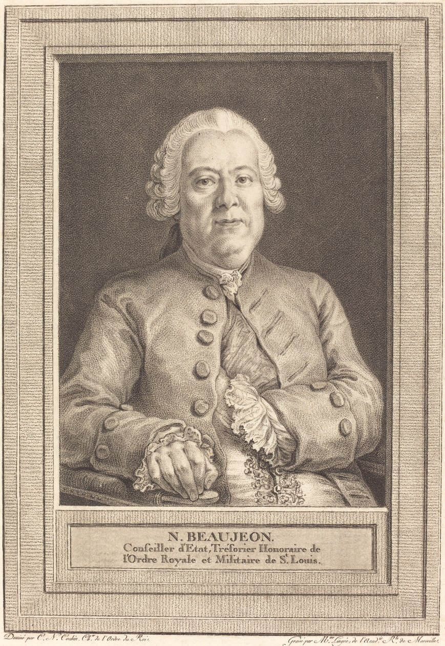 N. Beaujeon av Thérèse Éléonore Lingée after Charles Nicolas Cochin II