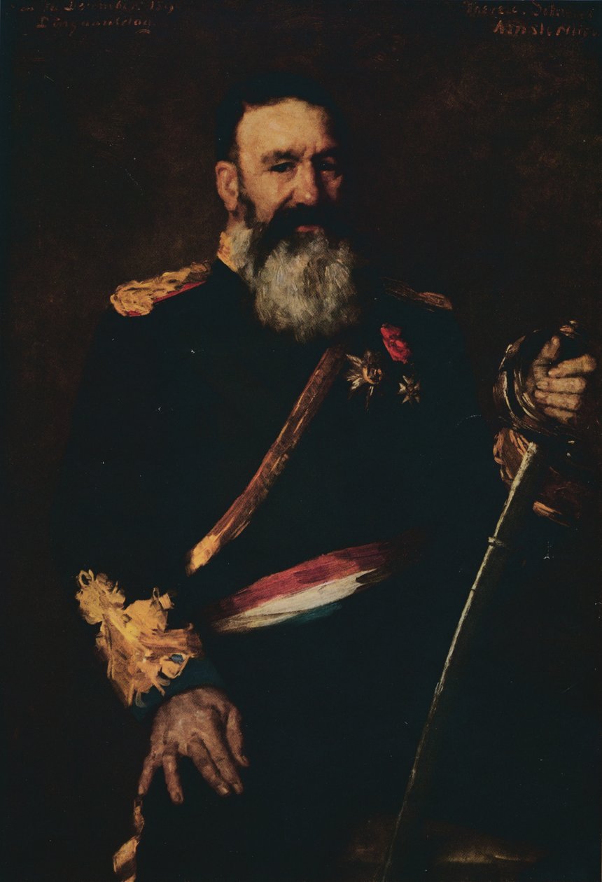 General Piet Joubert, överbefälhavare för Nederländska Sydafrikanska republiken, 1890. 1914. av Thérèse Schwartze