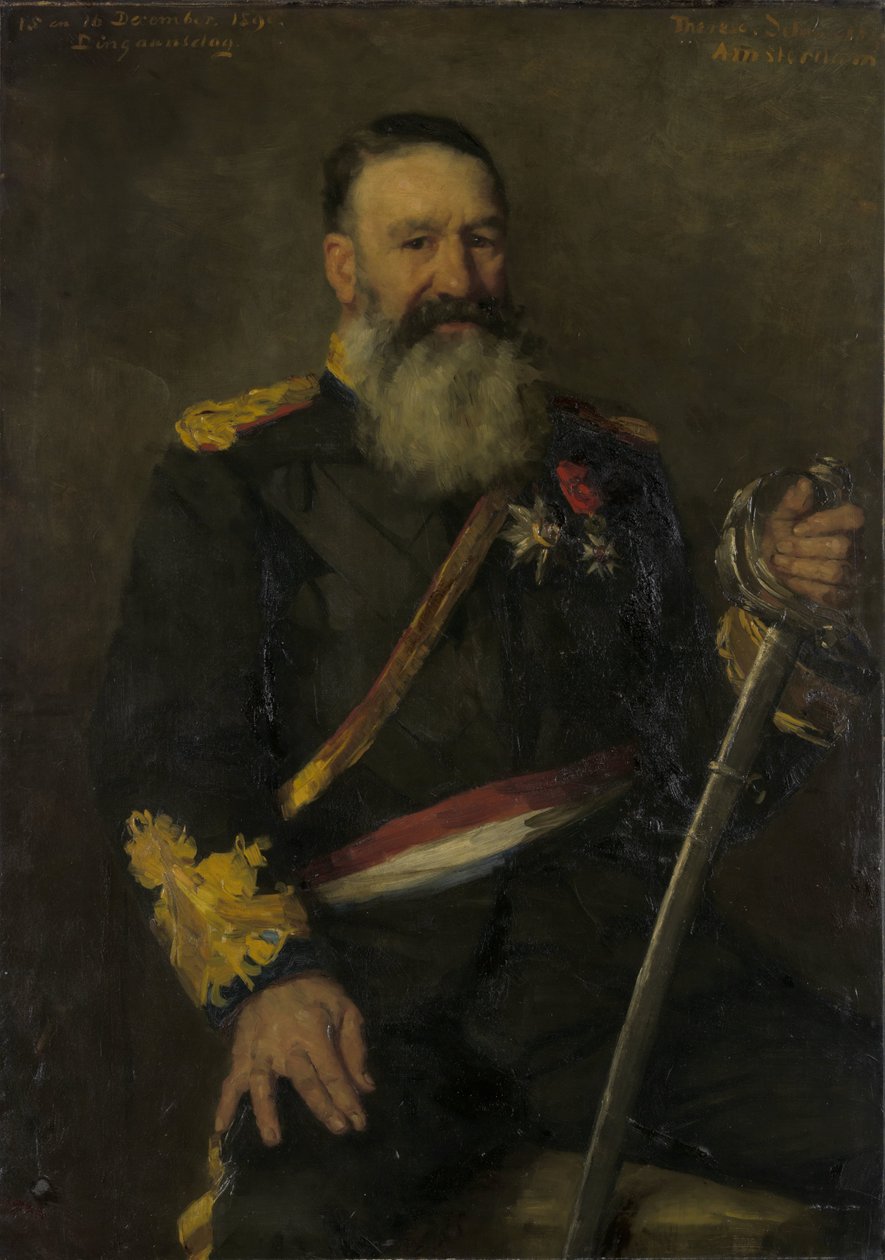 Piet J. Joubert (1831-1900). Generalbefälhavare för Sydafrikanska republiken av Thérèse Schwartze