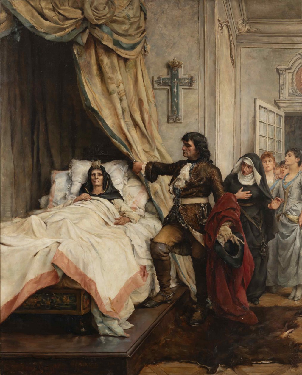 Peter den store besökte Madame de Maintenon 1717, slutet av 1800-talet. av Thérèse de Champ Renaud